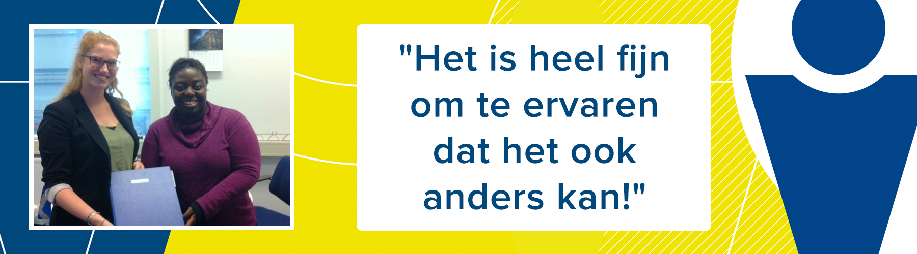 header ervaringsverhaal Carmen Rieks met de quote het is heel fijn om te ervaren dat het ook anders kan
