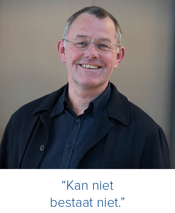 portret clemens de jager met de quote kan niet bestaat niet