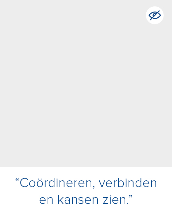 portret gabrielle kuper met de quote coordineren verbinden en kansen zien