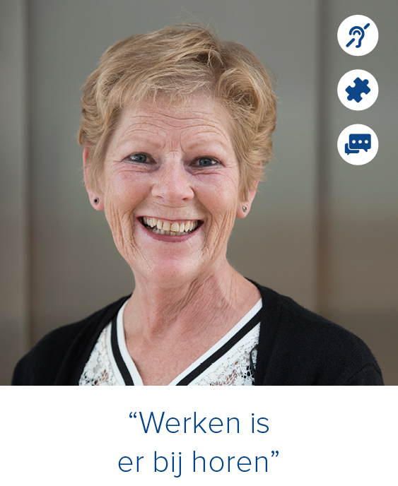 portret lia ten haaf met de quote werken is erbij horen portret lia ten haaf met de quote werken is erbij horen