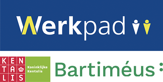 verzameling logo's Werkpad, Kentalis en Bartimeus